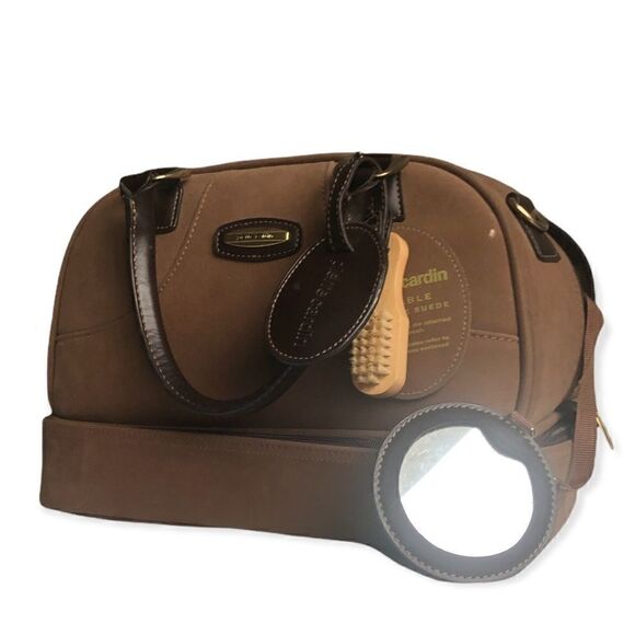 Authentic Pierre Cardin Leather Trim Weekender/Train Bag - Picture 5 of 8